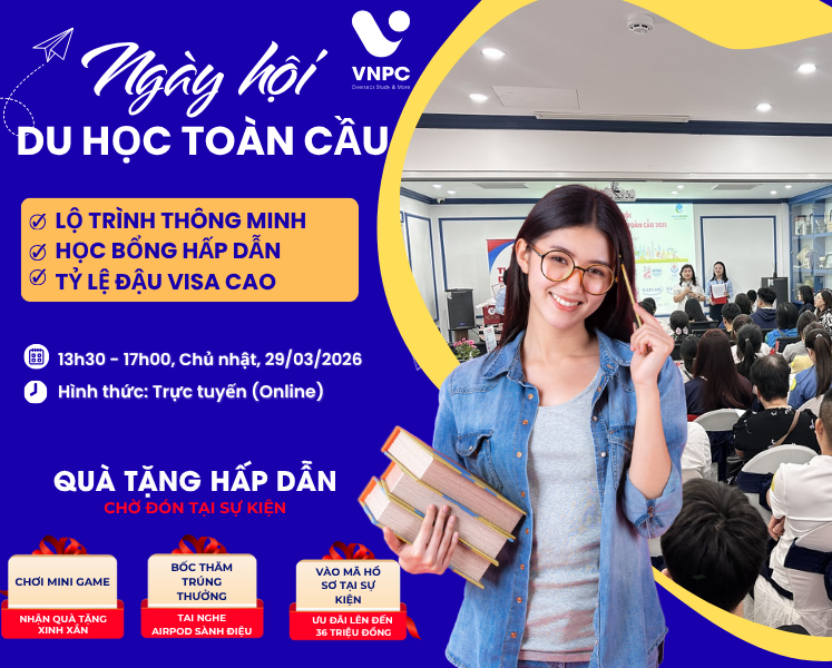 Ngày hội Du học Toàn cầu Online 03/2026: Lộ Trình Rõ Ràng – Học Bổng Hấp Dẫn – Visa Vững Chắc